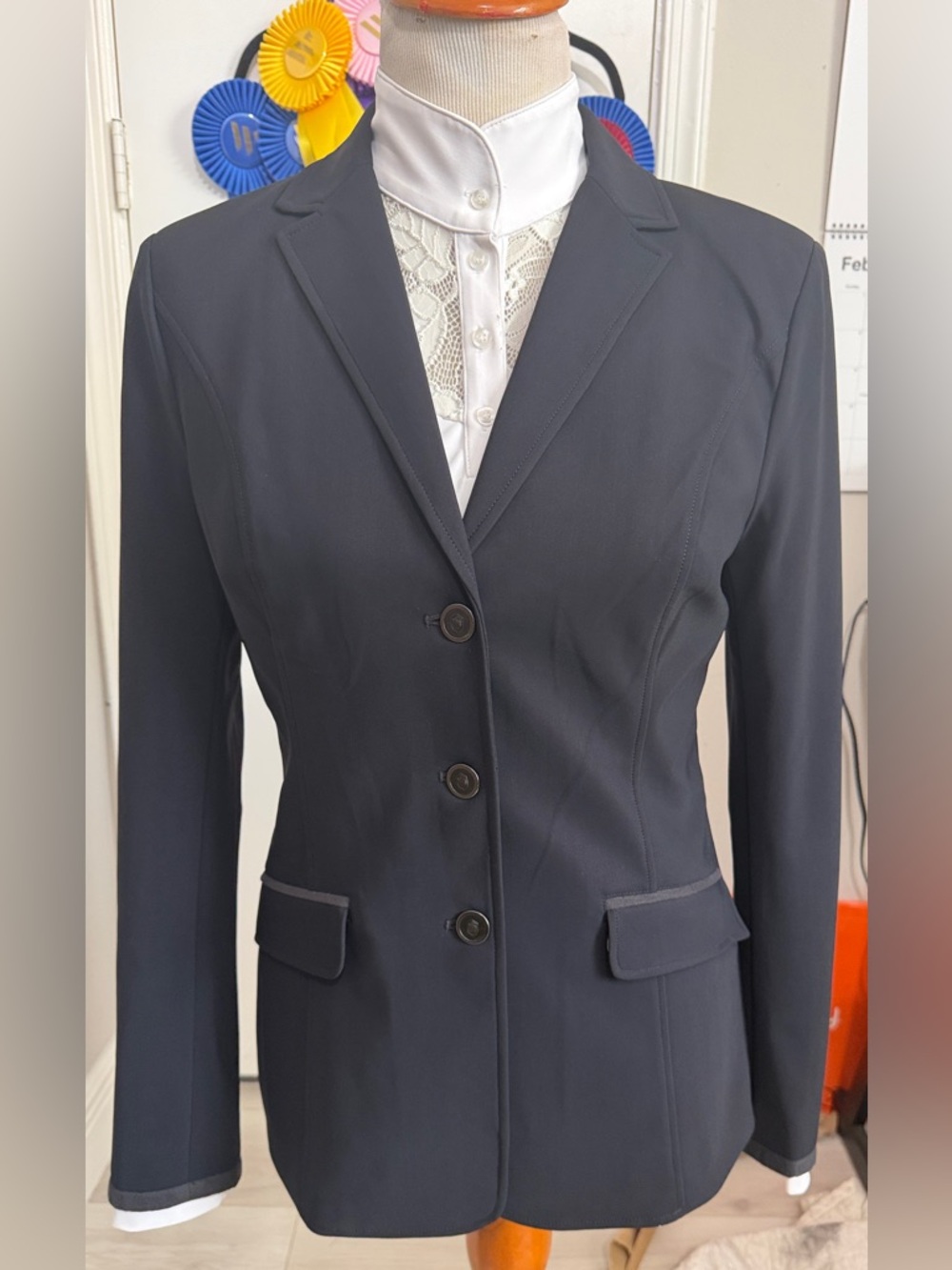 Samshield Premium Line Show Jacket |Luxury Stretch in Navy| FR 40 / US 10 | NWOT